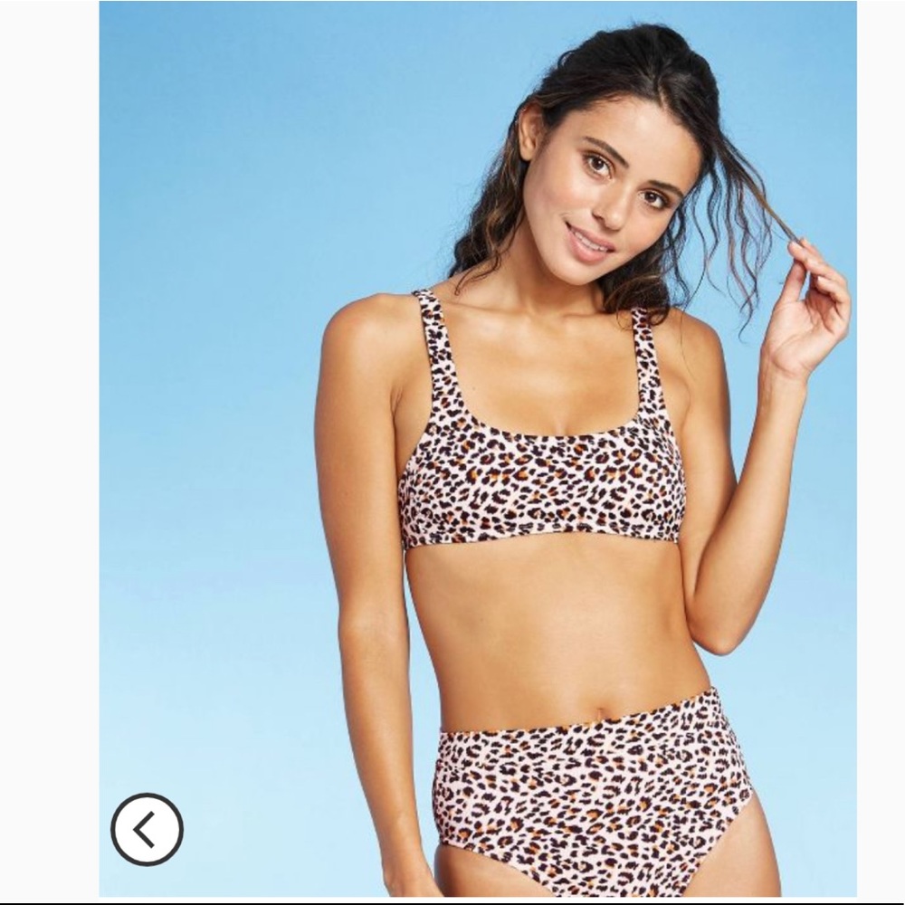 XHILARATION NWT SPOT LEOPARD TWO PIECE SWIMSUIT